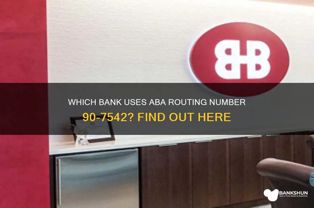 what bank does this aba 90-7542