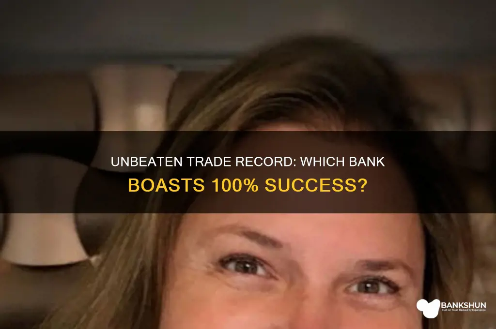 what bank has 100 trade win record