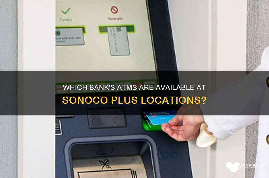 what bank has atms at sonoco plus
