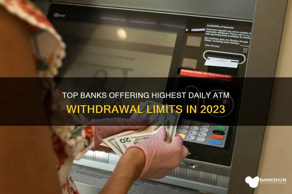 what bank has highest atm withdrawal limit