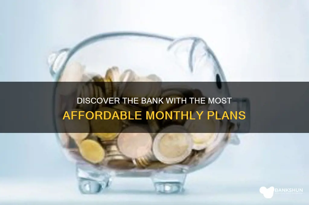 what bank has the cheapest monthly plans