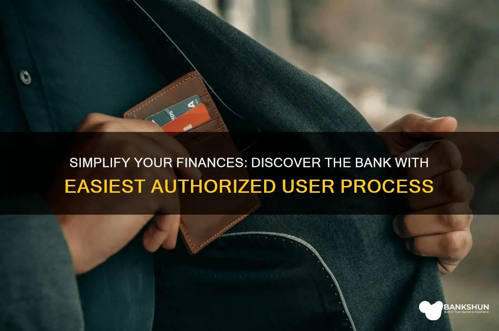 what bank has the easiest authorize user
