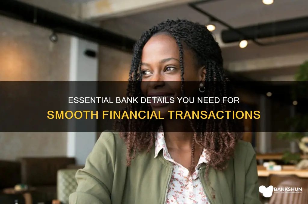 what bank info do i need for