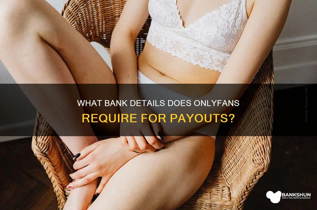 what bank info does onlyfans ask for