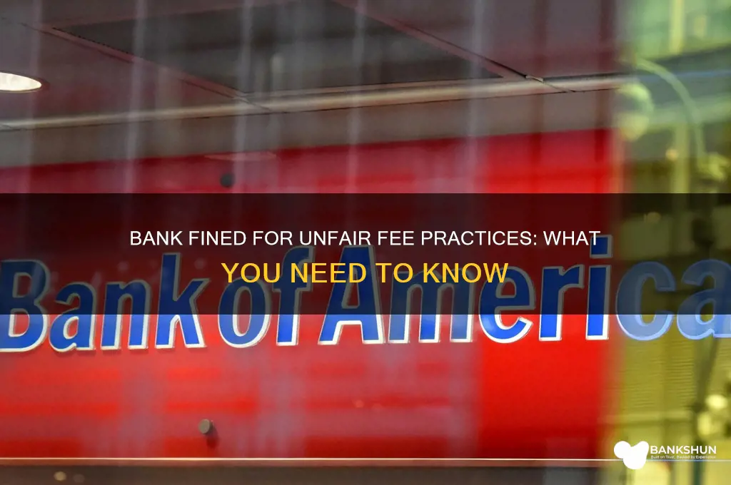 what bank is fined for charging fees