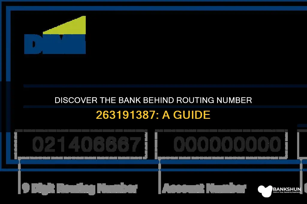 what bank is route num ber 263191387