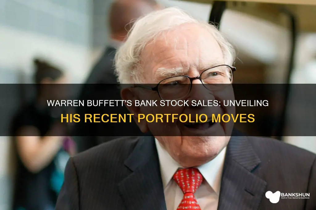 what bank stocks did warren buffett sell
