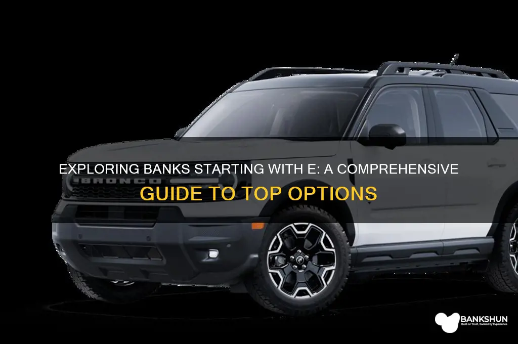 what bank would start with an e
