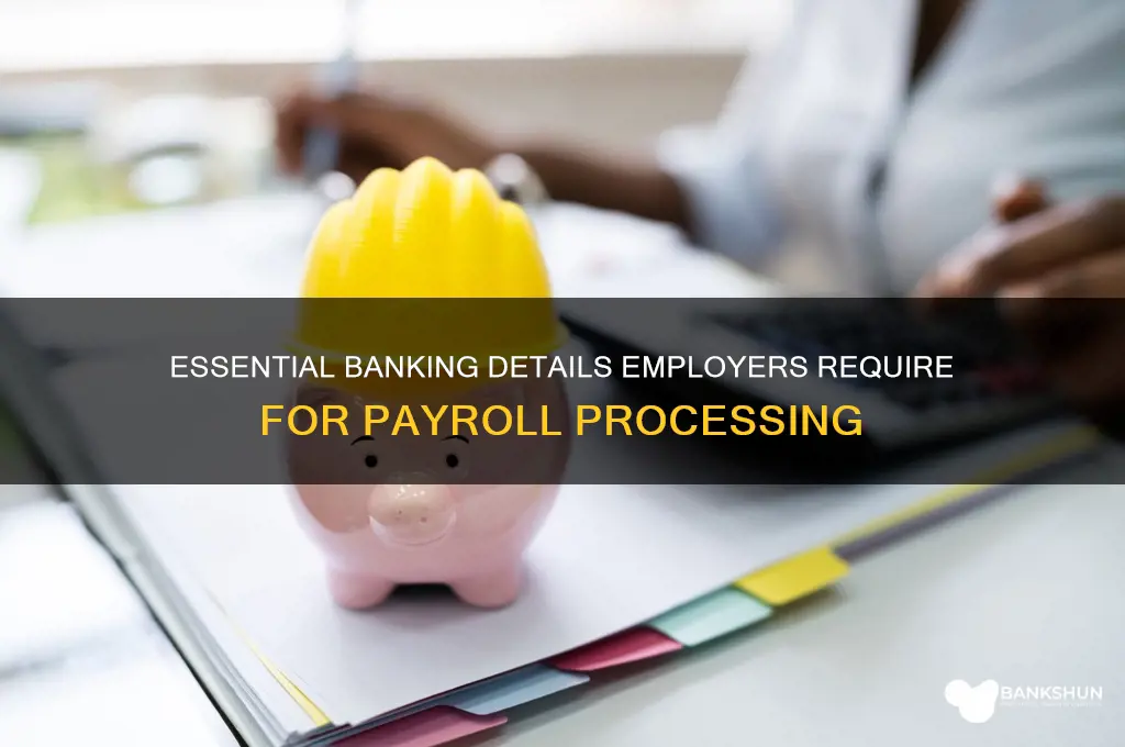 what banking information does an employer need