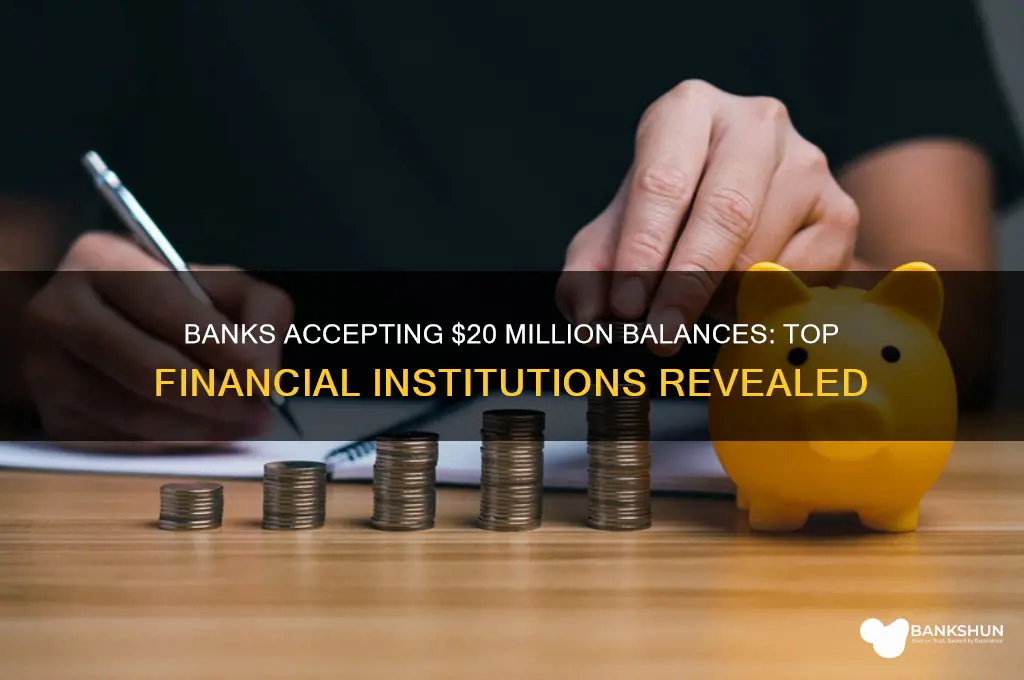 what banks allow balances of 20 million