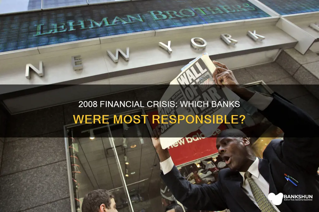what banks are at fault for 2008