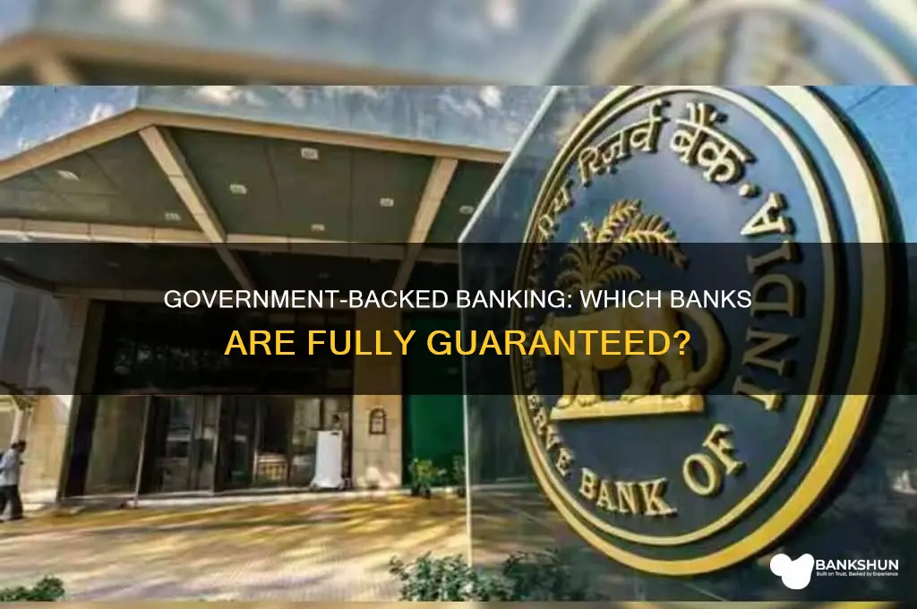 what banks are covered by government guarantee