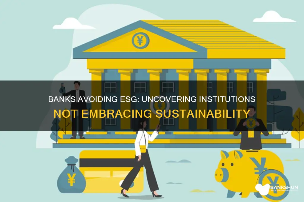 what banks are not involved with esg
