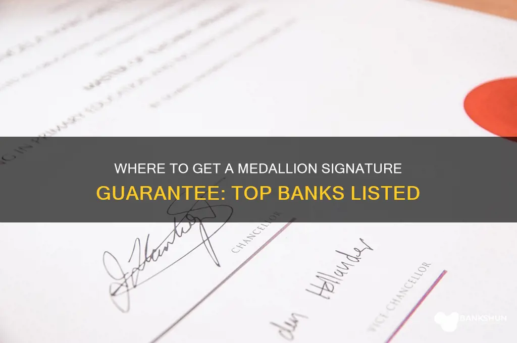 what banks do a medallion signature guarantee