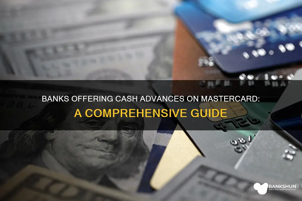 what banks do cash advance on mastercard