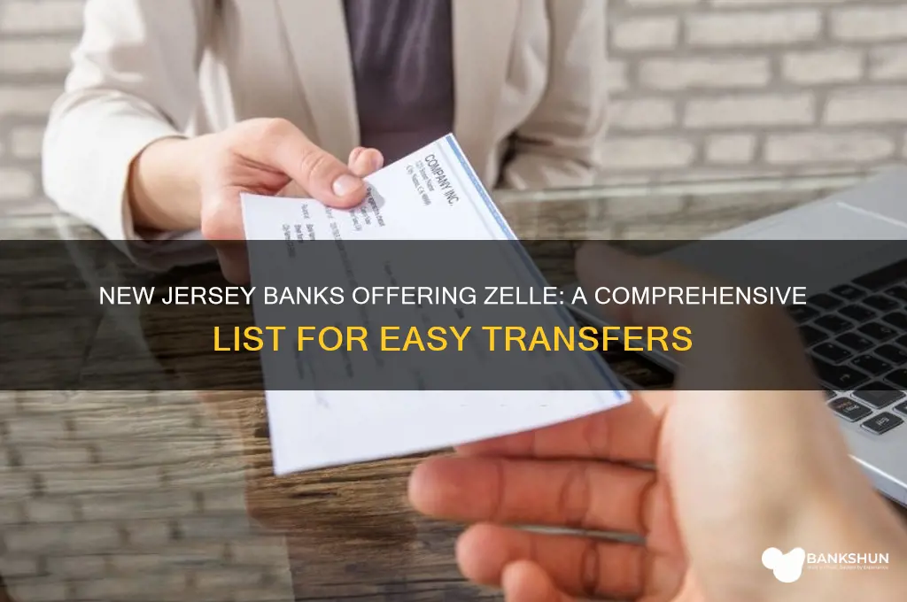 what banks have zelle in new jersey