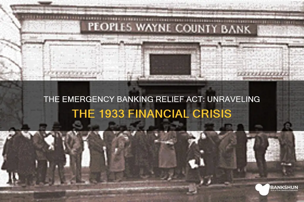 what caused the emergency banking relief act