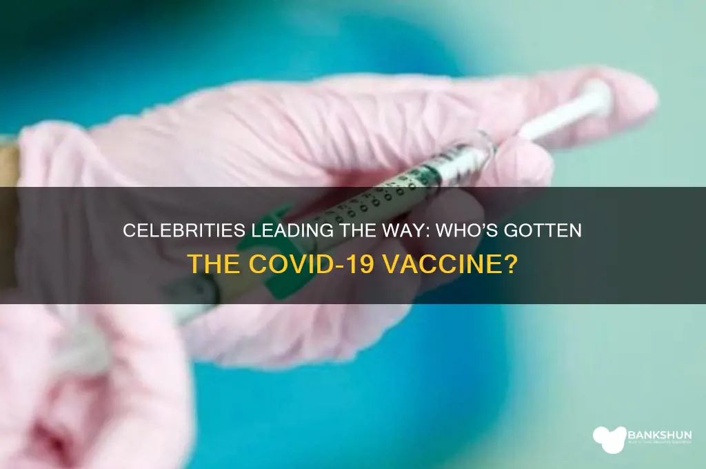 what celebrities have gotten the coronavirus vaccine