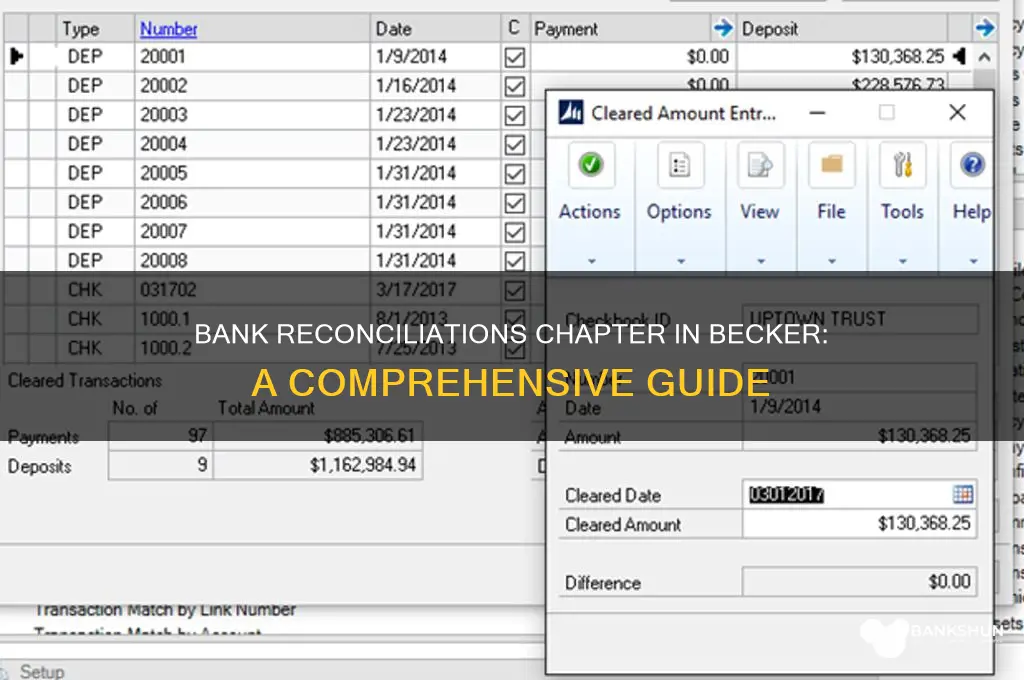 what chapter is bank reconcillations in becker