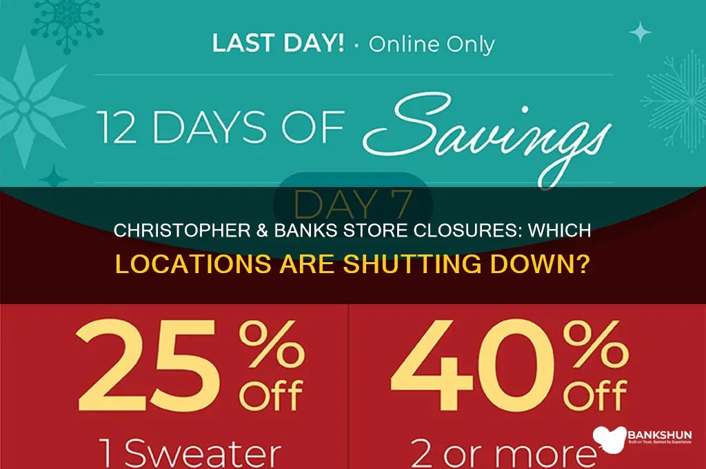 what christopher and banks stores are closing