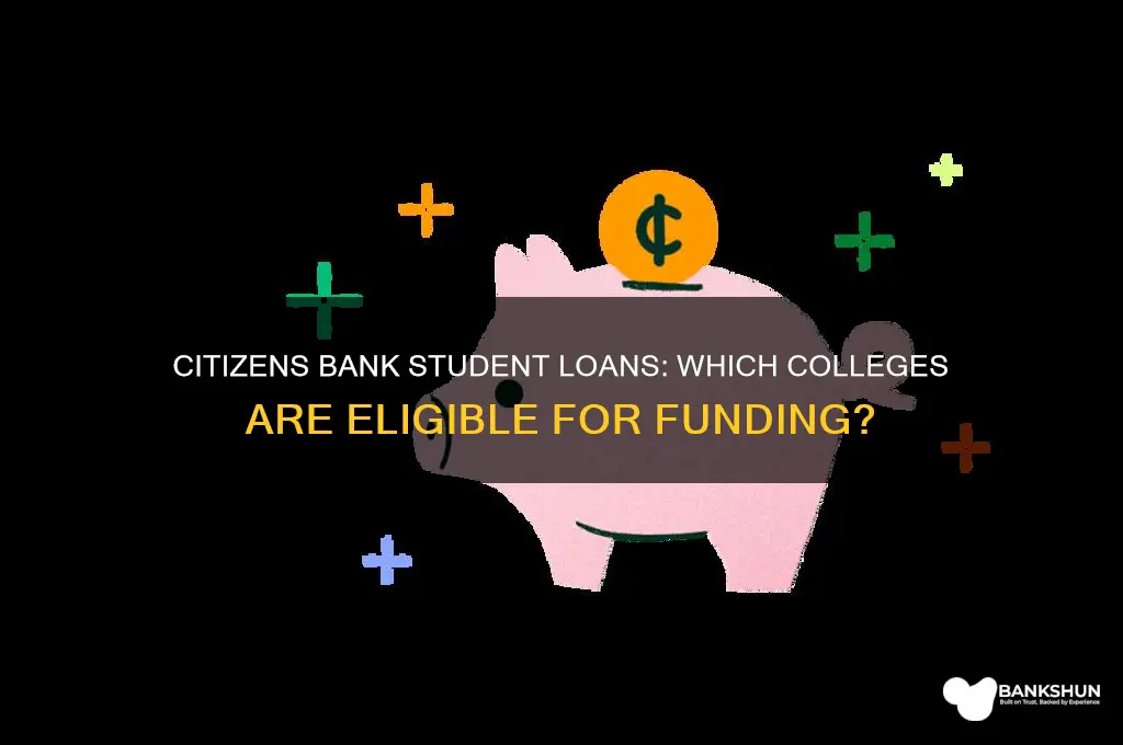 what colleges does citizens bank lend to