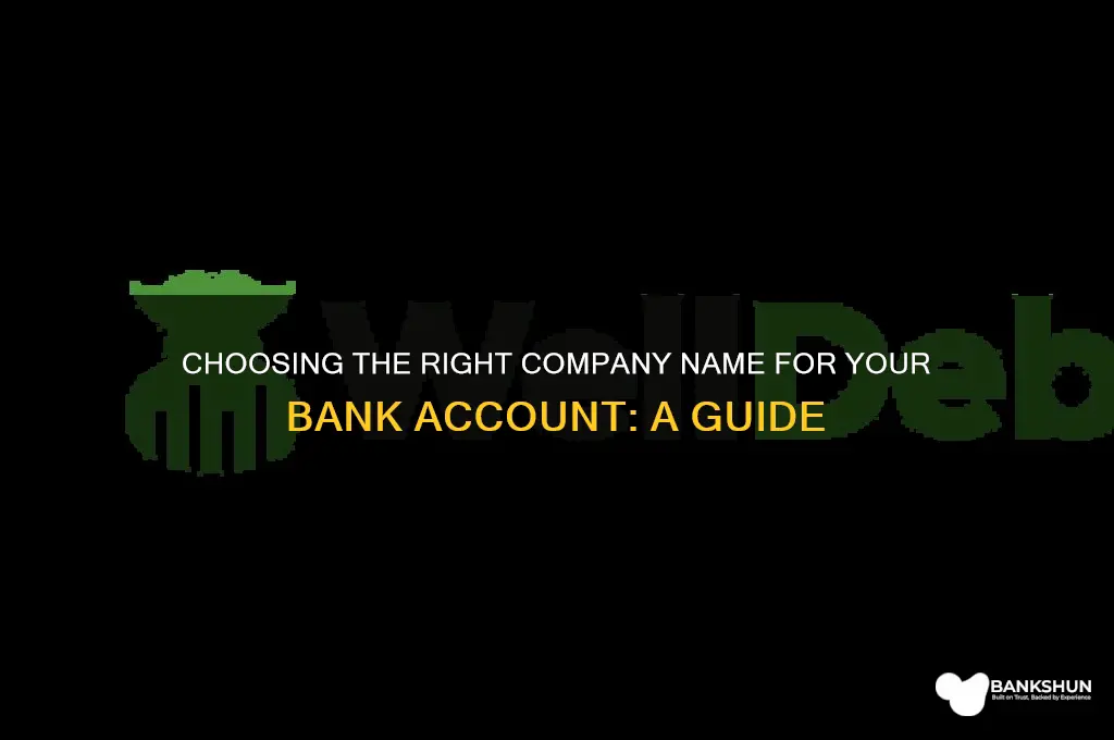what company do you put for bank