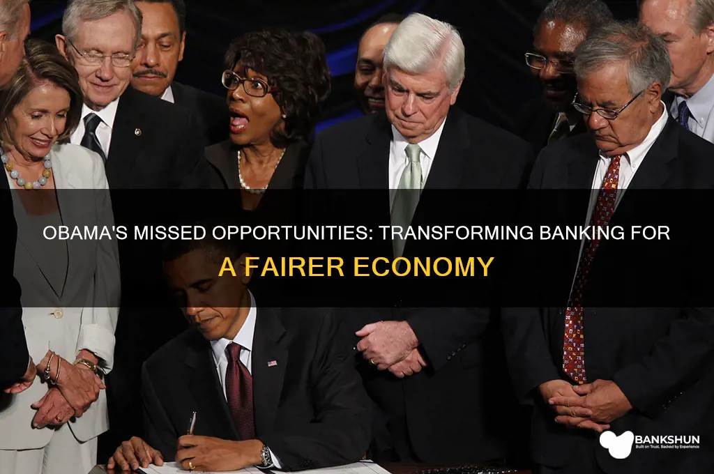 what could oboma have done to banking