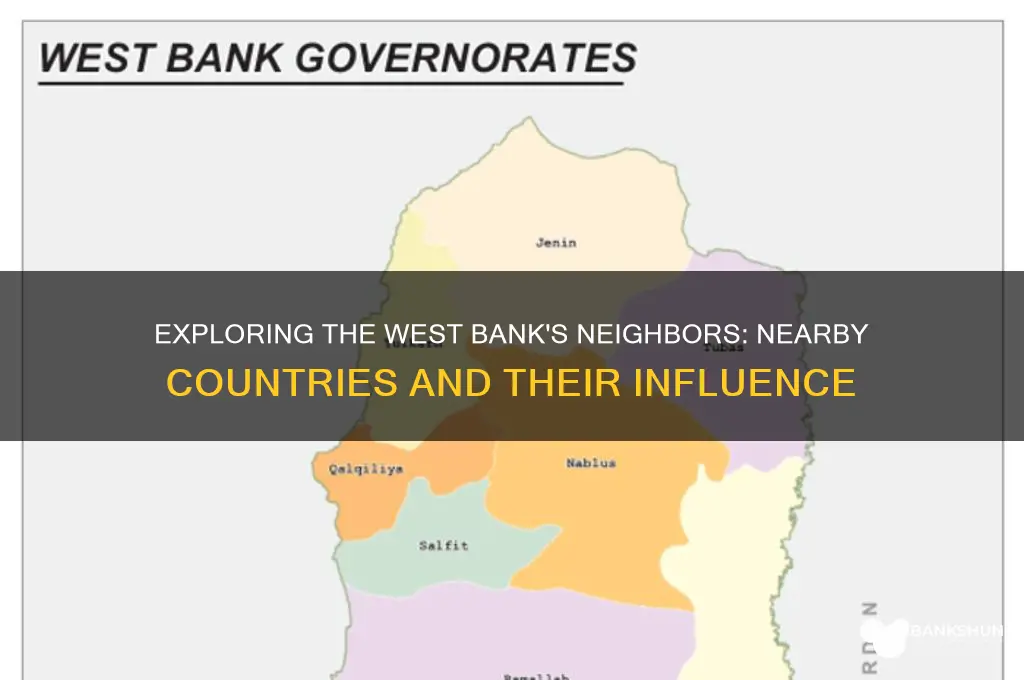what countries is the west bank near