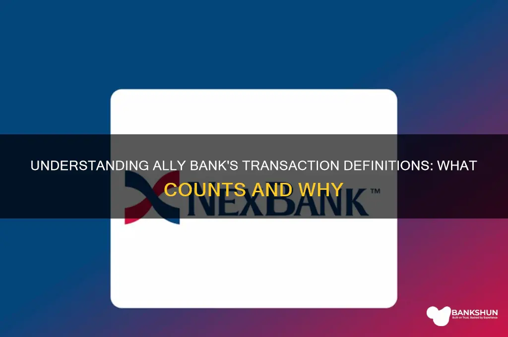 what counts as a transaction ally bank