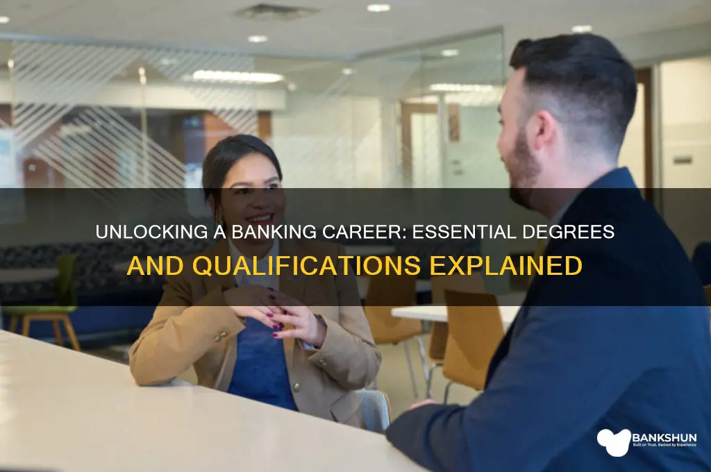 what degree do i need for banking