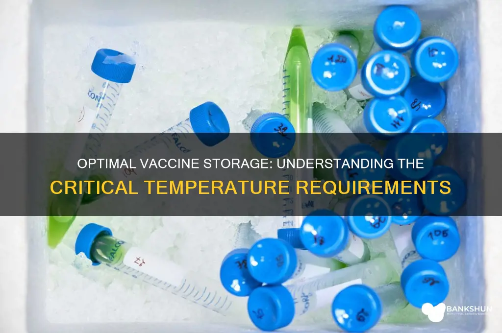 what degree should vaccines be kept at