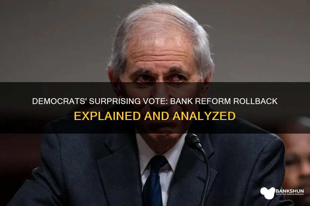 what democrats voted for bank reform rollback