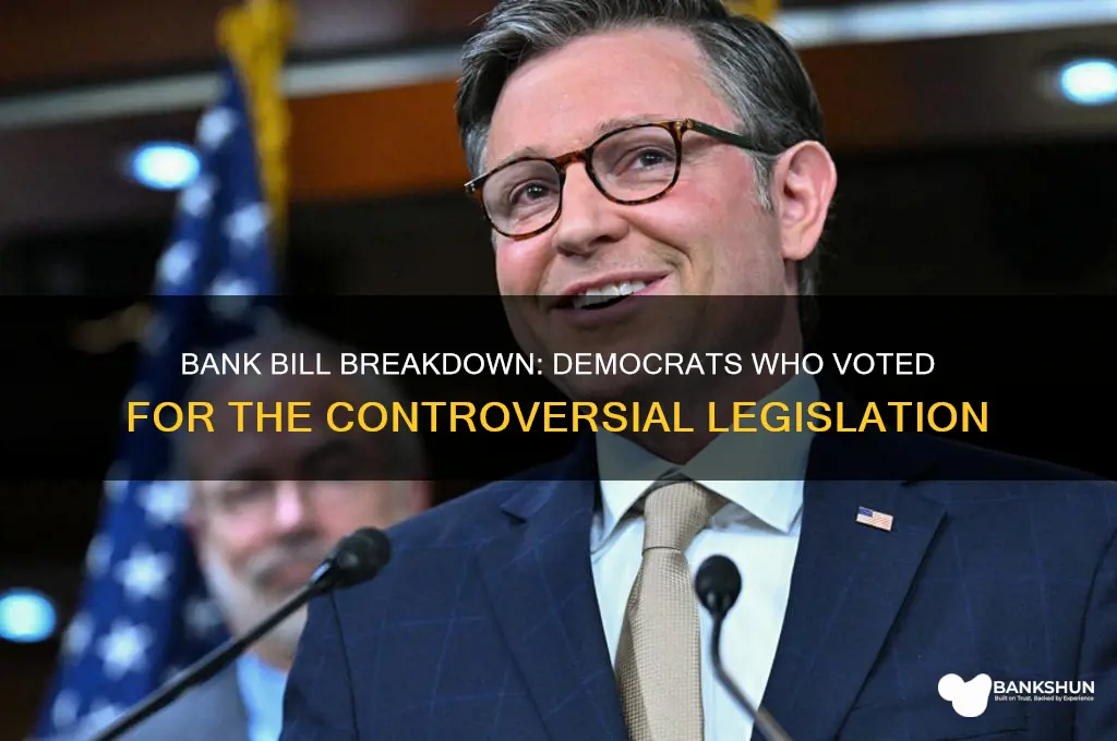 what democrats voted for the bank bill