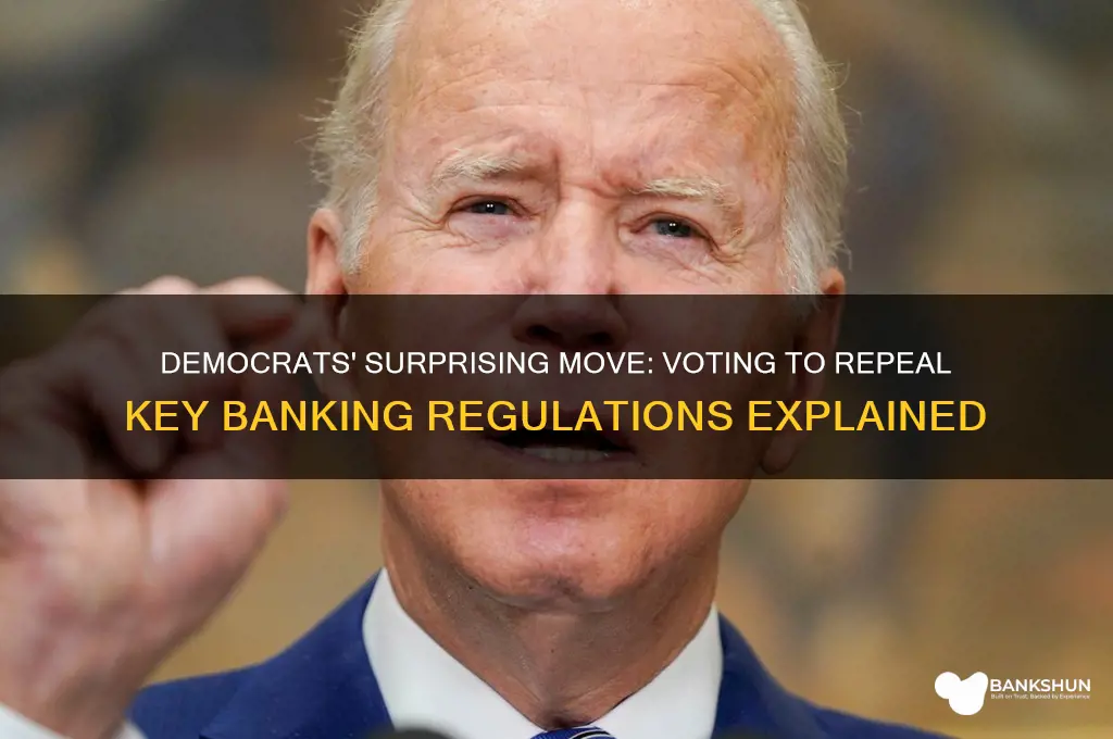 what democrats voted to repeal banking regulations