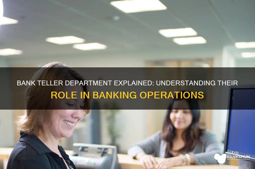 what department is a bank teller in