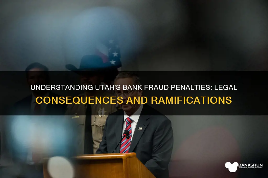 what describes bank fraud penalties in utah
