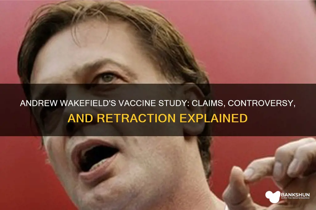 what did andrew wakefields vaccine study say