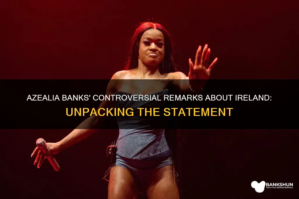 what did azealia banks say about ireland