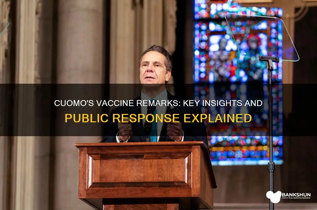 what did cuomo say about the vaccine