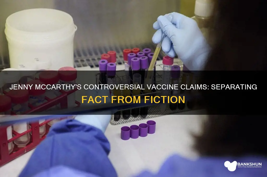what did jenny mccarthy say about vaccines