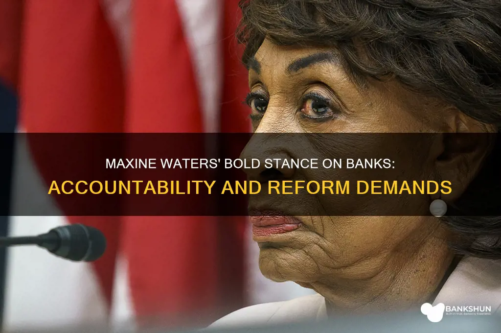 what did maxine waters say about banks