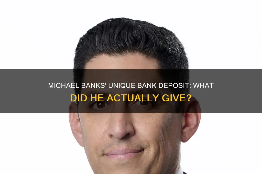 what did michael banks give the bank