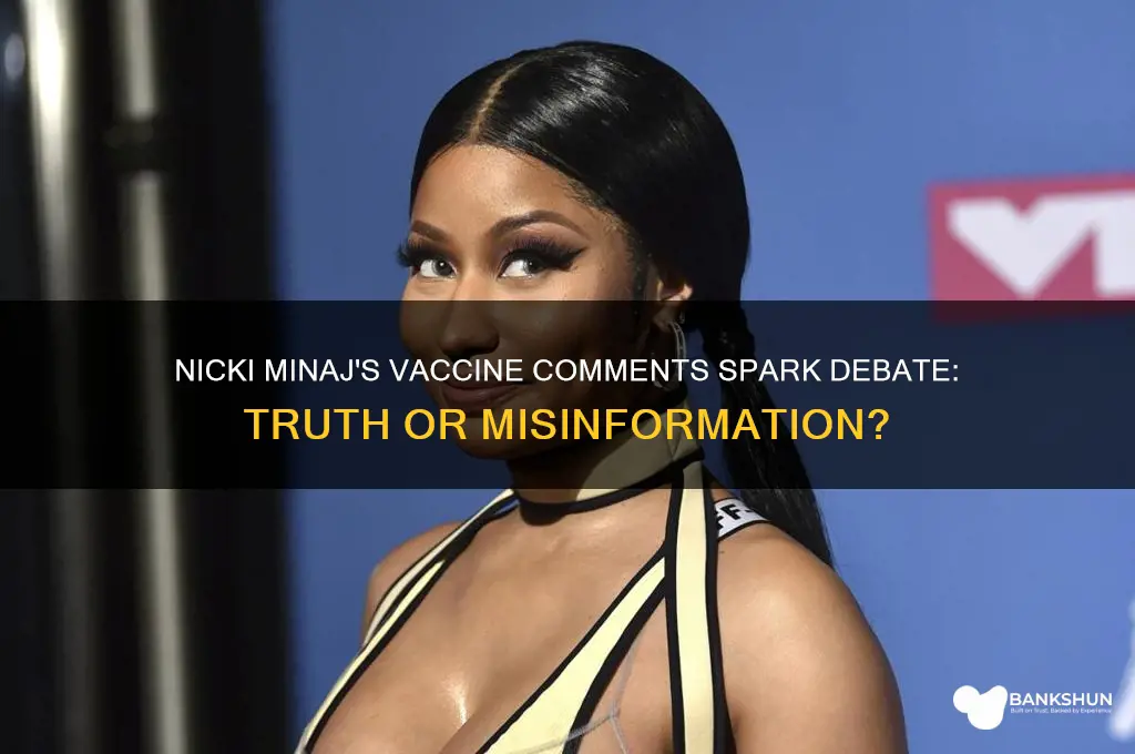what did nicki minaj say about vaccinations