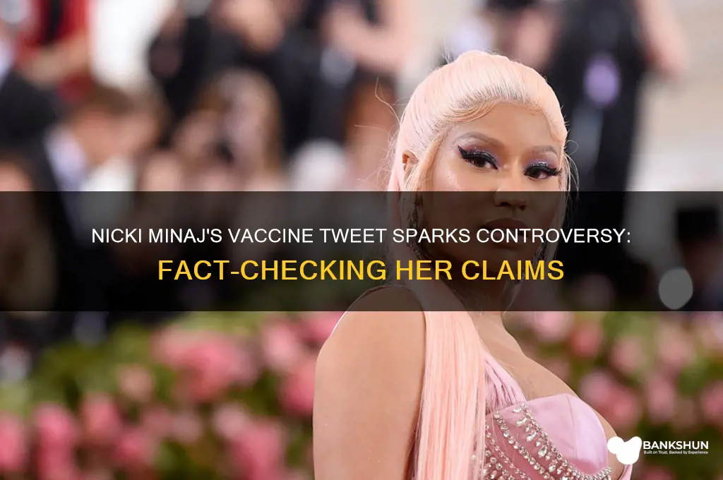 what did nicki minaj tweet about vaccine
