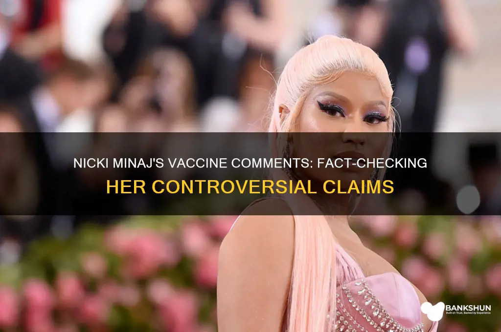 what did nicki say about the vaccine