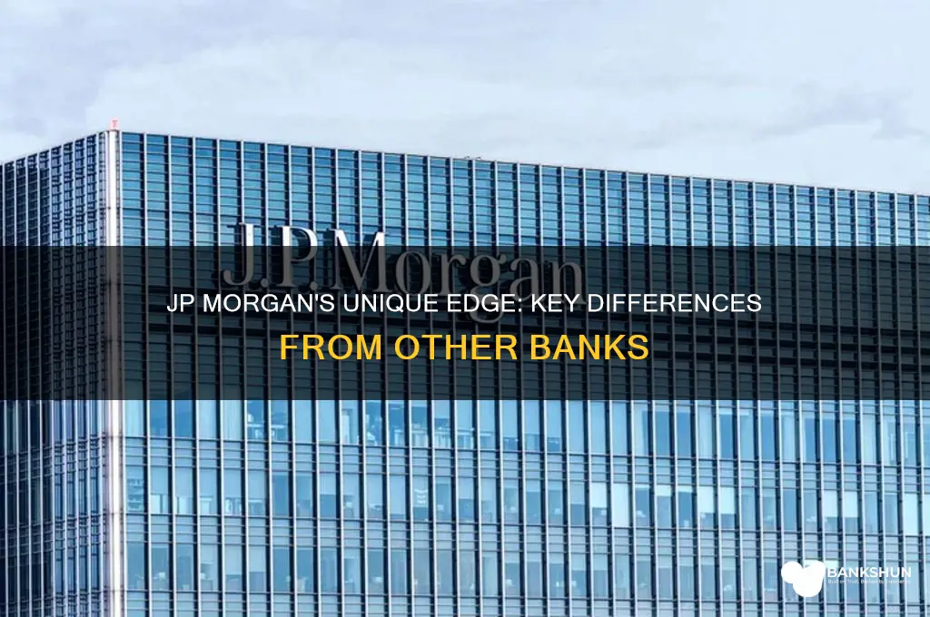 what differentiates jp morgan from other banks