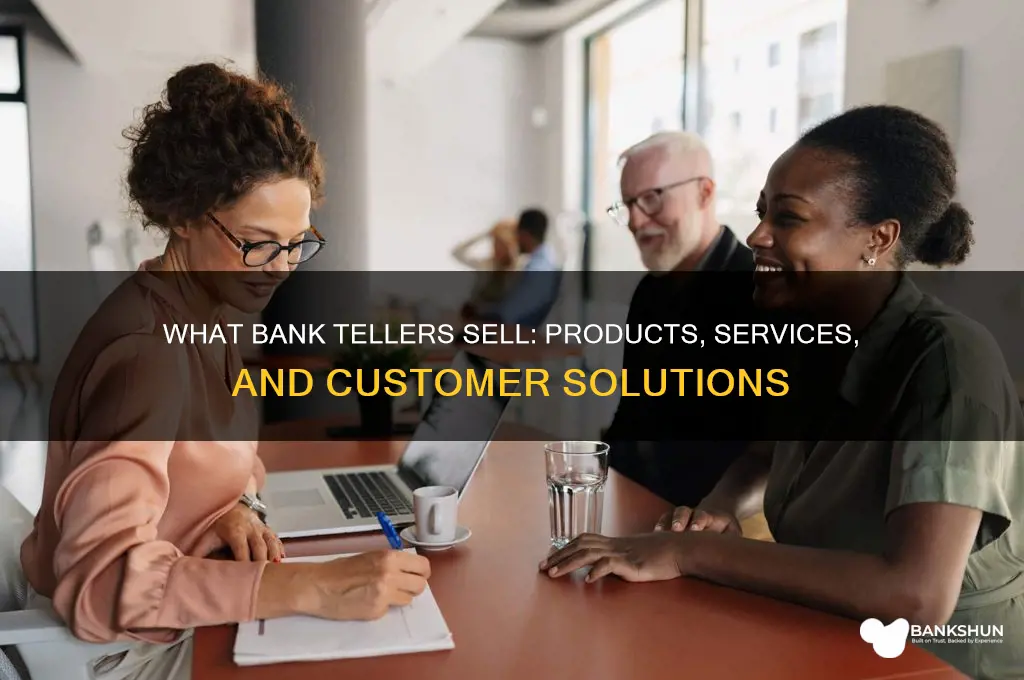 what do bank tellers have to sell