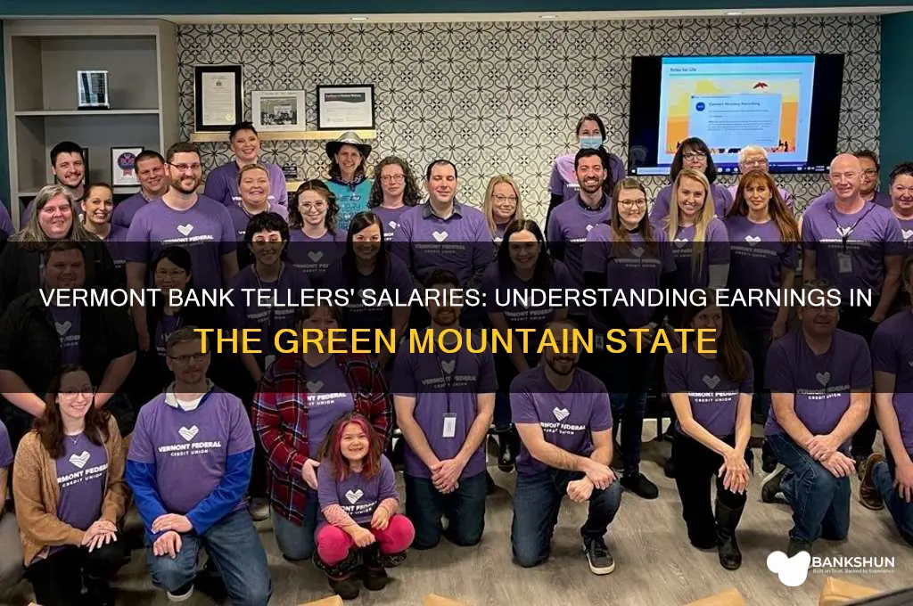 what do bank tellers in vermont make