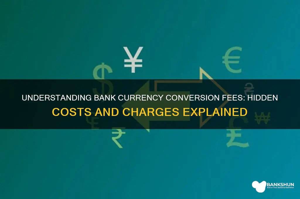 what do banks charge for currency conversion