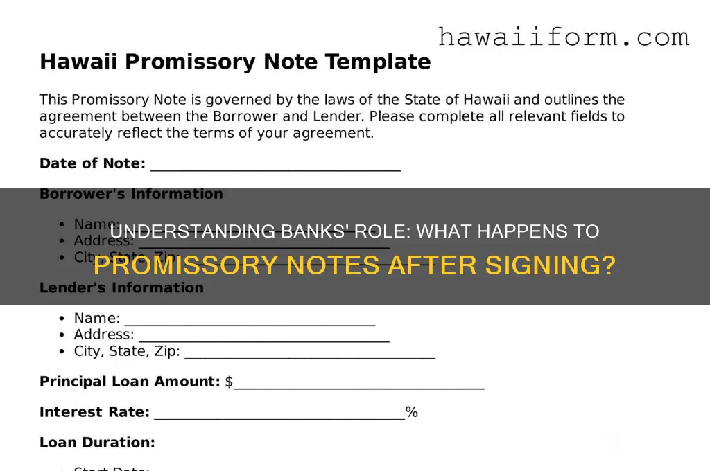 what do banks do with promissory notes